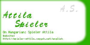 attila spieler business card